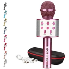 Mockins Portable Wireless Bluetooth KARAOKE MICROPHONE Purple Holiday Gift kids
