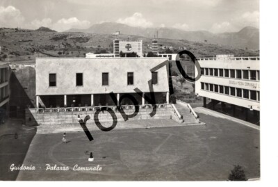 CP - POSTCARD GUIDONIA TOWN HALL - GLOSSY LARGE FORMAT TRAVELLED 1956