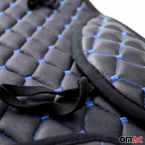 Leather Breathable Front Seat Cover Pads Black Blue for Infiniti Black Blue 1Pc - Bild 6 von 9