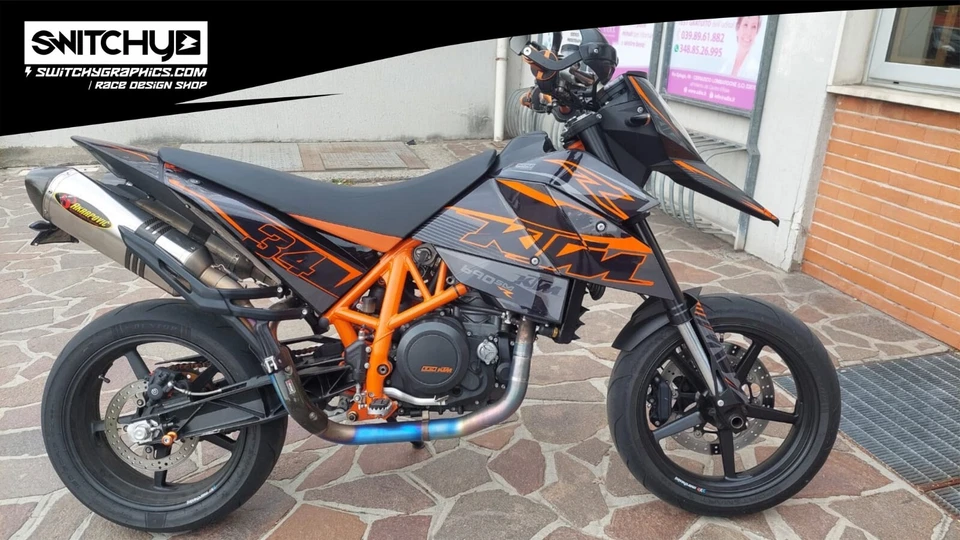 Kit Autocollant Graphiques KTM 690 Sm Supermoto Compatible - Decals Decor - Photo 2/4