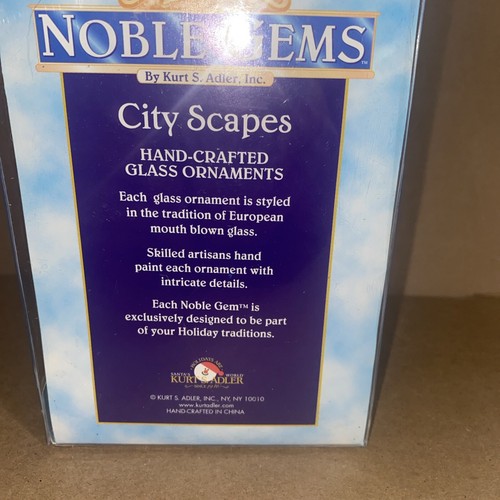 Kurt S Adler Noble Gems City Scapes Hand-Crafted Glass Ornament Los Angeles Rare - Picture 3 of 3