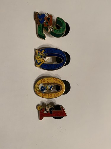 LOT OF 4 2001 MICKEY GOOFY DONALD PLUTO DISNEY TRADING PIN SET Mickey & Friends