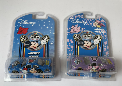 2004 Disney NASCAR Daytona 500 Mickey & Minnie Mouse 1:64 Diecast