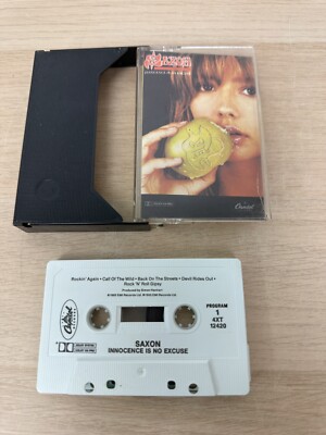 Saxon - Innocence Is No Excuse - Audio Cassette Tape 4XT 12420 - Capitol - 1985