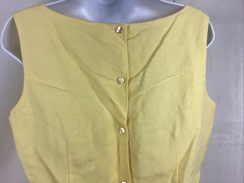 Jennifer Eden Women's Yellow Embroidered Ramie/Rayon Sleeveless 2 Pc.Set Sz. 10 - Picture 8 of 23