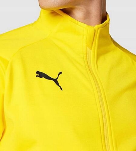 Suéter deportivo para hombre PUMA liga lateral sudadera con capucha fitness entrenamiento amarillo S M L - Imagen 3 de 3