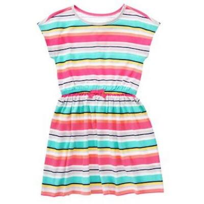 NWT Gymboree Stripe Poppy Pink Multi Color Dress Mix N Match Sz. M & L ...