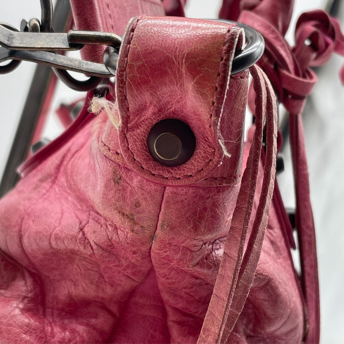 BALENCIAGA The First 2way Handbag Pink Leather 103208 BALENCIAGA The First 2way Handbag Pink Leather 103208