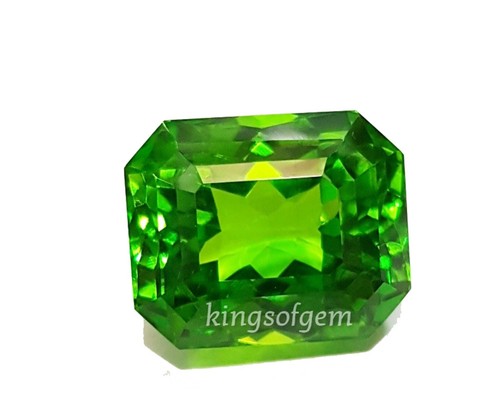 Bella pietra preziosa verde peridoto ottagono di alta qualità colore verde 32,60 carati - Foto 3 di 6