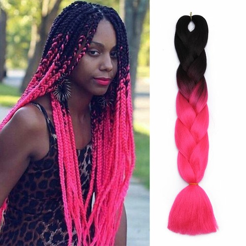 Jumbo Braiding Hair Pre Stretched Braiding Hair Extensions Synthetic Hair Party - Picture 43 of 73