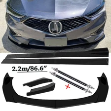 Front Bumper Lip Spoiler Splitter Car Body Rear For Acura Integra Glossy Black