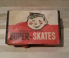 Vintage Super Skates Roller Skates With Original Box