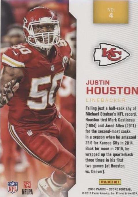 2016 Score Justin Houston #4
