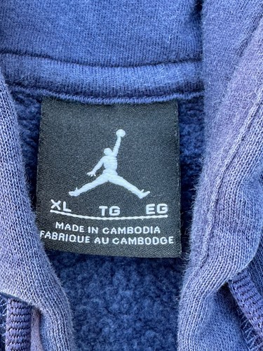 Vintage Air Jordan Jumpman Men's Blue Full Zip Hoodie Size XL. - Picture 3 of 6