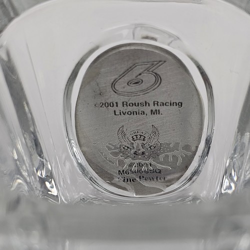 Mark Martin Nascar Shotglass Set Of 2 Square Pewter Badge - Picture 2 of 4