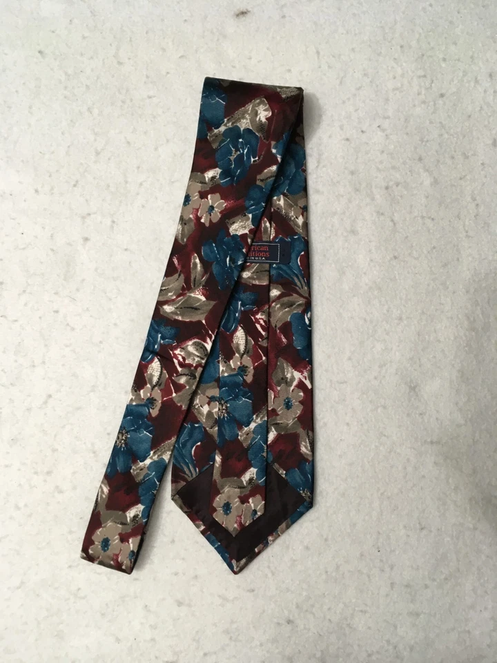 floral  Mens Tie Necktie American traditions Classic Length - Image 3 of 3