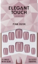 Elegant  Touch  Colour  False  Nails -  Pink  Dusk ( Squoval ) With Glue