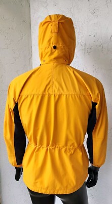 Vintage Mont-bell Hooded Shell Jacket Coat Nylon Full Zip Yellow