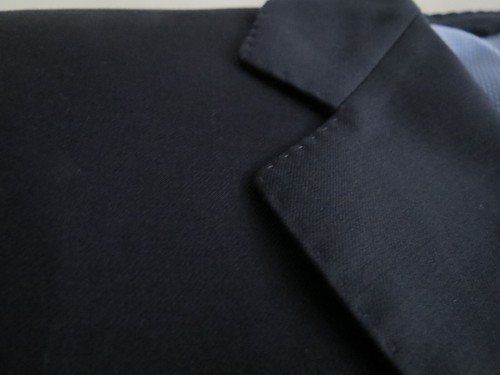 Sebastien Grey Hand tailored Solid Navy blue two button slim cut suit 44 R - Picture 8 of 18
