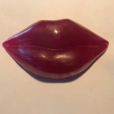 Valentine's Day Hot Lips Soap Bar with washcloth In clear gift Box By Joanndles