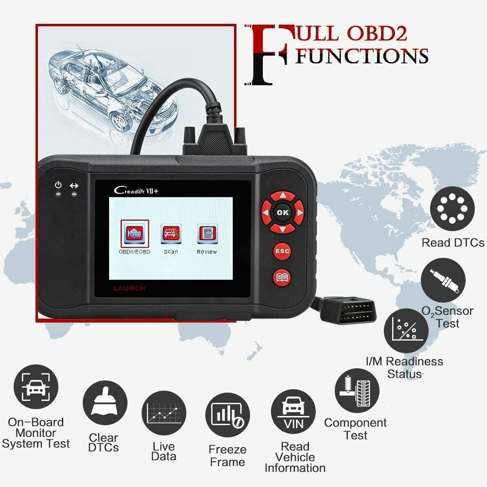 Scanner OBD2 X431 Creader VII+ valise diagnostic auto multimarque pour lecteur de code moteur ABS - 3