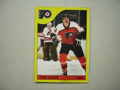 1985/86 O-PEE-CHEE BOX BOTTOM NHL HOCKEY CARD #H TIM KERR SHARP!! 85/86 ...