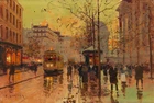 Canvas Print Picture Paris City Street Scene Oil painting Wall Art Decor p1125