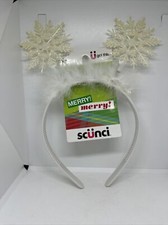 Scunci U got this Headband with Snow Flakes White