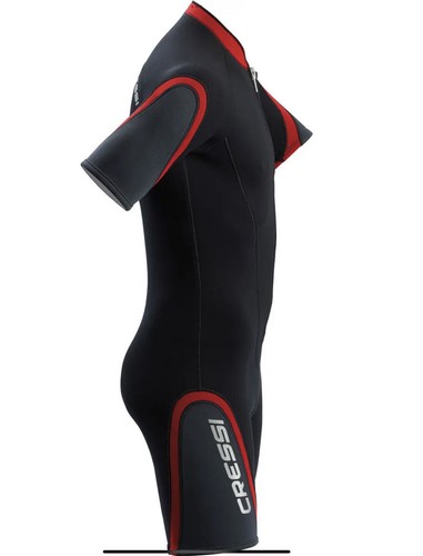 Cressi 2.5mm Playa Men's Shorty Wetsuit Black Red NEW Sz L 4 - Picture 2 of 2
