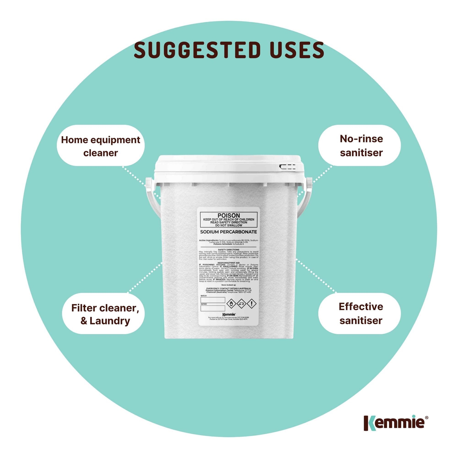 Sodium Percarbonate Eco Laundry Cleaner Brewing Sanitiser Oxygen Bleach