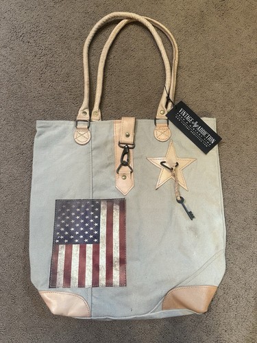 Vintage Addiction Canvas Bag - New with Tags - American Flag