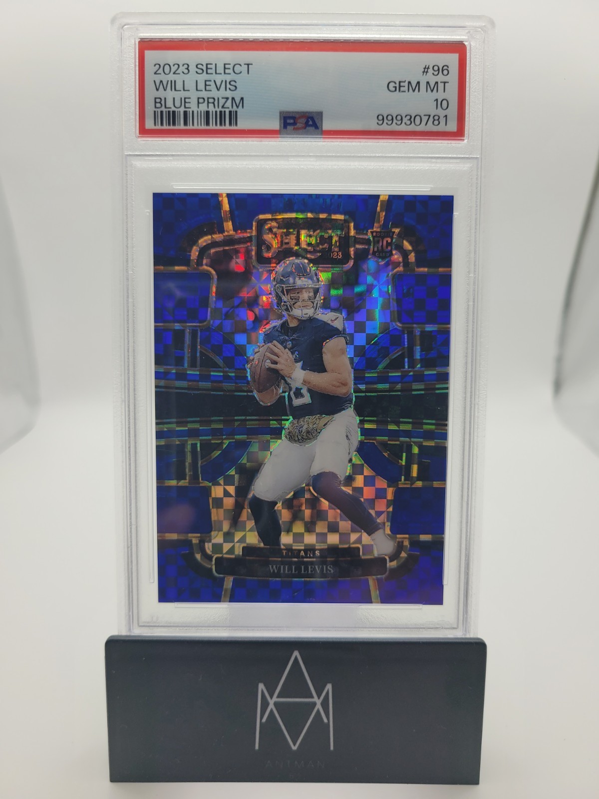 WILL LEVIS - 2023 Panini Select Concourse Blue Prizm Rookie /199 PSA 10 - Titans