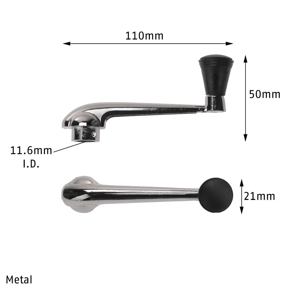 Manivela ventana VW 56-67 negro diseño estrecho 113837581E Foto 3 de 3