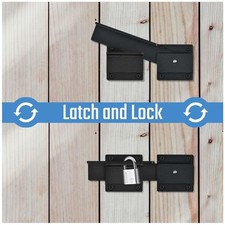 Heavy-Duty Flip Gate Latch with Padlock Hole