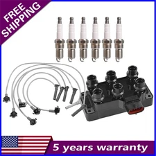 Ignition Coil Pack 6 Spark Plugs with Wire For 2005-10 Ford Mustang 90-11 Ranger