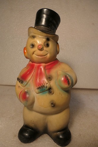 CIRCUS CARNIVAL MIDWAY STATE FAIR SNOWMAN & DOG CHALK-WARE PRIZE PREMIUM