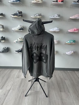 Stussy パーカー DICE PIGMENT DYED HOODIE Stussy Pigment Dyed Dice Zip Hoodie Black Korea 100