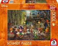 Schmidt Spiele 58033 Thomas Kinkade, Disney Mickey And Minnie Halloween, 1000-Pi