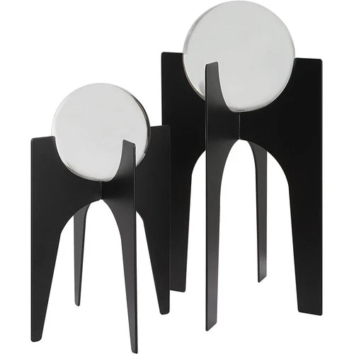 Uttermost 18053 Ellianna Decorative Object or Figurine Crystal and Brushed Black - Picture 1 of 3