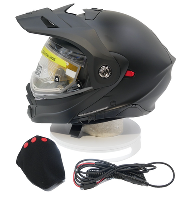 #ad SCORPION EXO AT960 COLD WEATHER HELMET MATTE BLACK SIZE XL ELECTRIC SHIELD $255.99