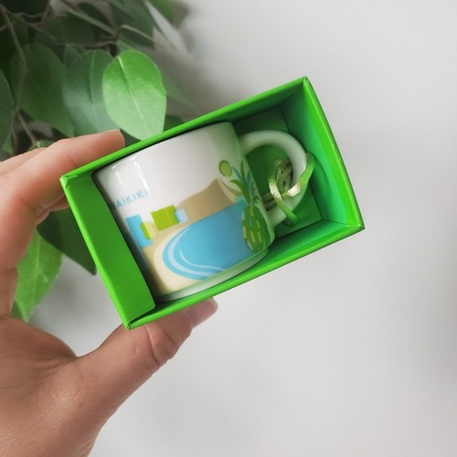 💚NUEVO💚 Taza con adornos Starbucks Waikiki Hawaii YAH You Are Here 2 OZ Espresso - Imagen 7 de 11