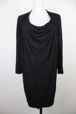 Blumarine Robe Vintag Casual Femme 44 Noir Tissu Viscose Manches 3/4 - Photo 1/4