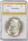 1891 S MORGAN "BU/MS"🔥 LUSTER/ CRISP WHITE/HAIR,FEATHERS, BREAST STUNNING💥✅