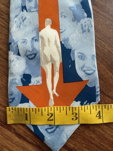 Jean Paul Gaultier Vintage Faces 100% Silk Tie Graphic Arrow Avant Garde Rare - Picture 8 of 9
