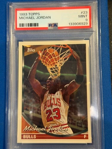 3 CARD MICHAEL JORDAN LOT - 1993 TOPPS CARD#23 & 1991 & 92 FLEER-ALL CARDS PSA 9