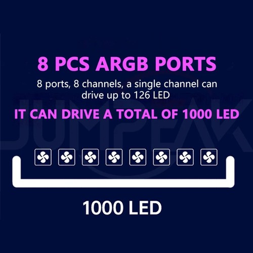 SignalRGB OpenRGB Universal 8Port 5V 3PIN ARGB Asynchronous Controller HUB9610 - Afbeelding 5 van 10