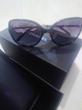 Chanel Chain Arm Sunglasses, Women's Square, Black, Brand New
