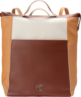 Luxe Convertible Backpack - Women's Grand Series in Dark Cuoio/Ivory