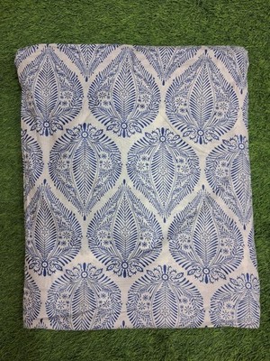 25 Yard Hand Blockdruck Handarbeit Baumwolle indisch natürlich Sanganeri bedr...