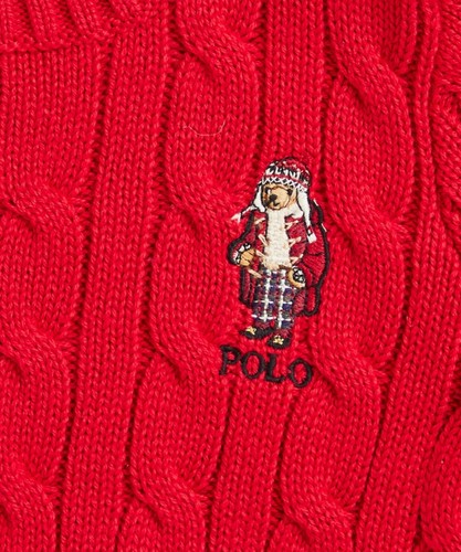 Polo Ralph Lauren Baby Cotton Cable Knit Sweater Size 3 Months Color Red New - Picture 4 of 4